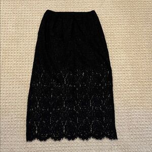 GAP Black Lace Midi Skirt